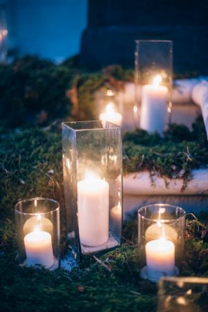 Wedding candles - Sowing Clover Photography
