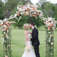 Beautiful Coral Outdoor Wedding