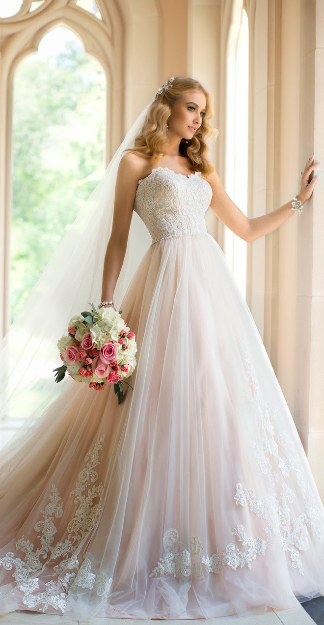 Stella york clearance pink wedding dress