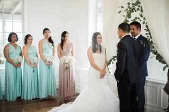 Pastel wedding bridesmaids online