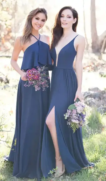 Mismatched navy bridesmaid dresses hotsell