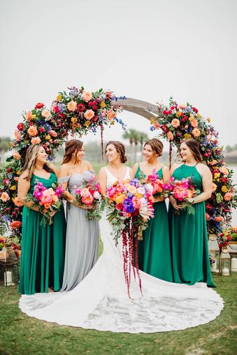 Teal dress with flowers deals