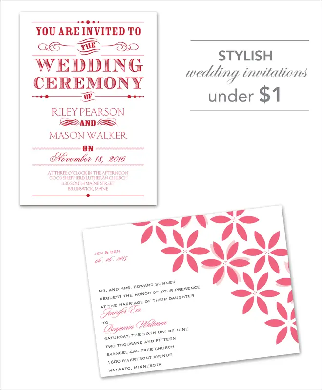 Stylish Wedding Invitations Under A 1 Belle The Magazine