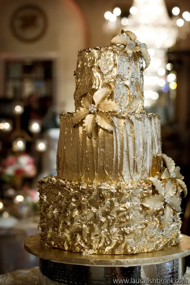 Gold Wedding Cakes - Belle The Magazine