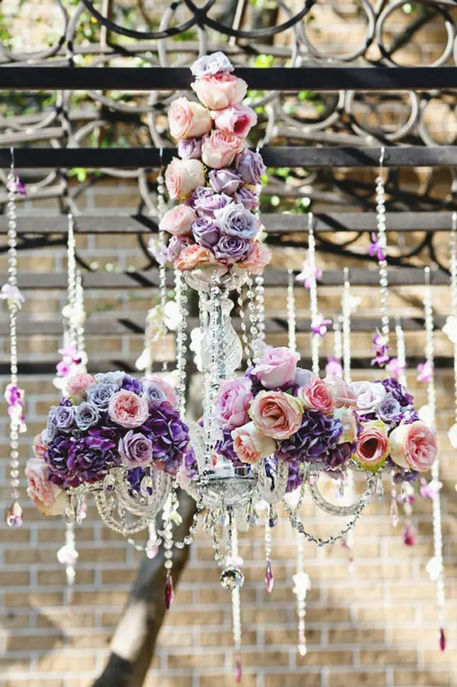 Hanging Flowers Belle The, How To Hang Flowers From Chandelier