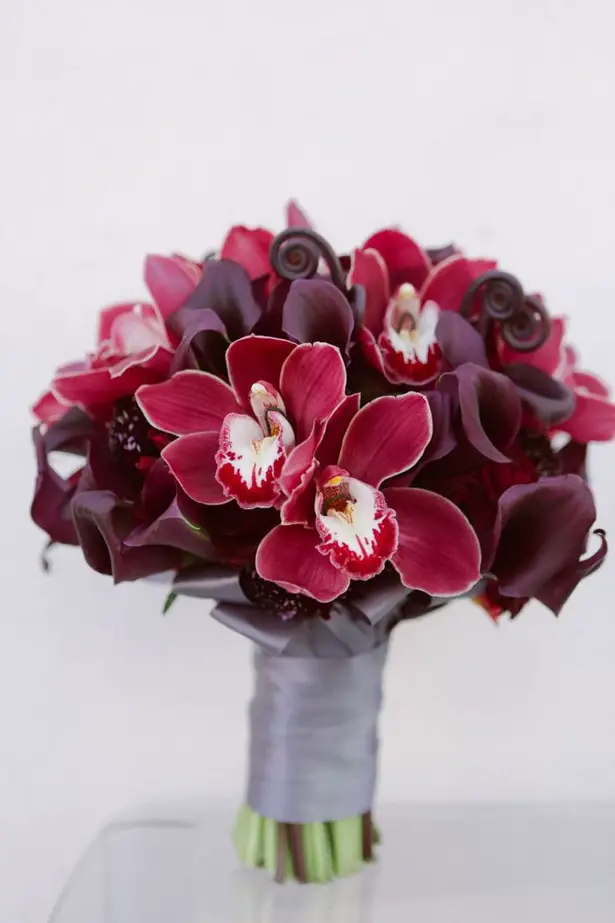 Stunning Marsala Wedding Bouquet