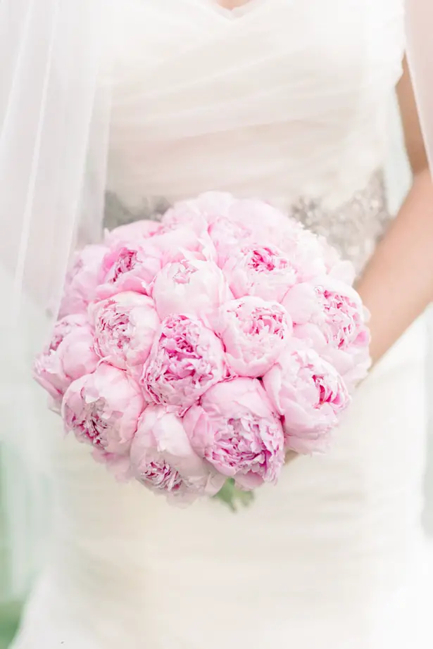Pink Peonies Wedding Bouquet 