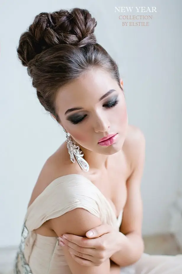 Wedding Hairstyle and Makeup Idea