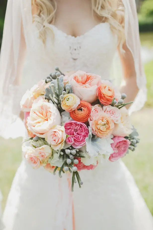 Peach Wedding Bouquet