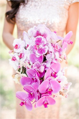 Pink Cascading Wedding Bouquet - ove Janet Photography
