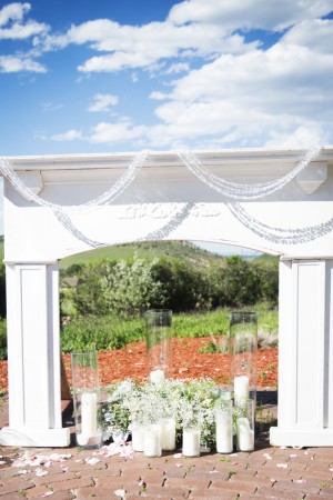 Outdoor wedding ceremony decor - Two One Photography