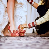 Red Lace Wedding Shoes