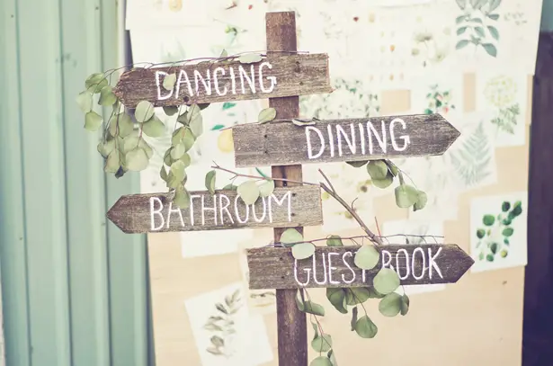 Rustic Wood wedding sign