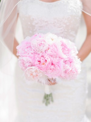 Pink Peonies Wedding Bouquet