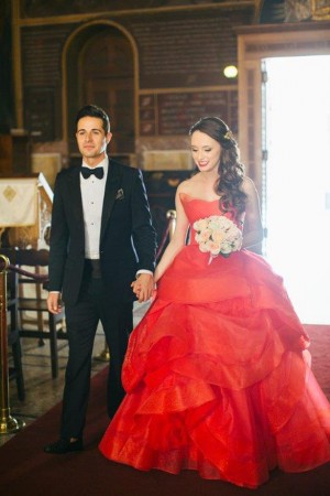 Red Wedding Dress by Vera Wang