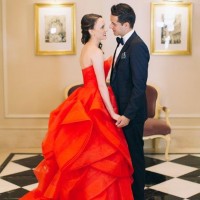 A Crimson Red Wedding Dress to Remember