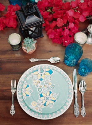 Mexican Drama Inspired Rustic Wedding Place Setting - Melanie Gabrielle Photography