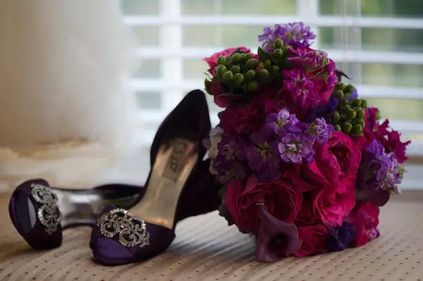 Purple Shoes and Bouquet  ~ Blackbird Photography LLC
