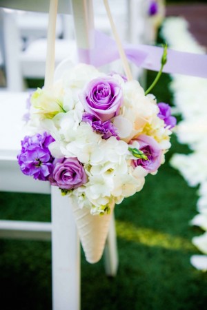 Wedding Ceremony Flowers - Brett Charles Rose Photography