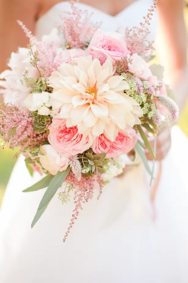 Peach and coral Wedding Bouquet