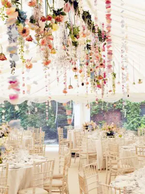 Hanging Flowers Wedding Decor - Photography: Jasmine Jade