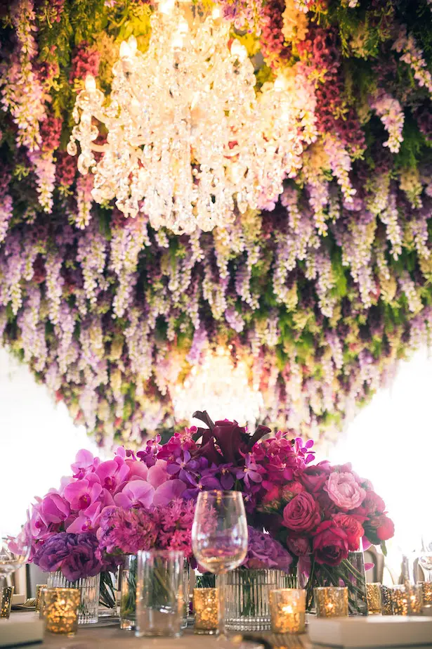 hanging flowers wedding decorations