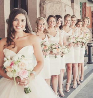 Neutral Bridesmaid Dresses - Pabst Photography