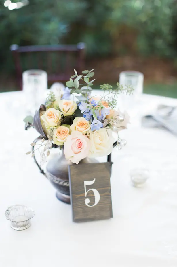 Vintage Wedding Centerpiece and Wood Table Number  ~ Keepsake Memories Photography