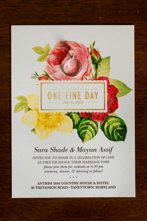 Floral Wedding Invitation - Kirsten Smith Photography