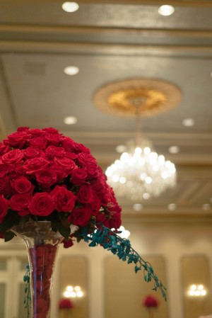 Red Roses Wedding Ceremony Decor