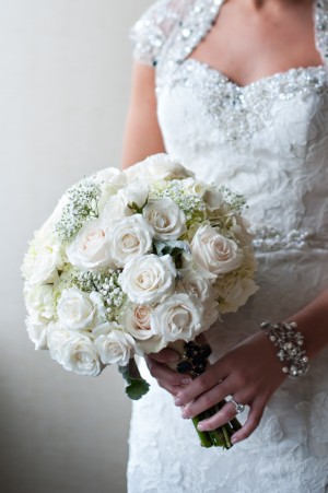 White Wedding Bouquet - Ben Elsass Photography