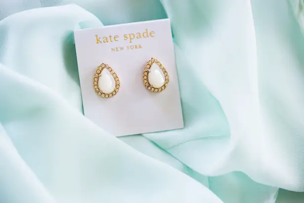 Kate Spade Earrings #Wedding - Caroline Ross Photography