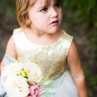 Flower Girl - Mint and Gold Sequins #Wedding - Caroline Ross Photography