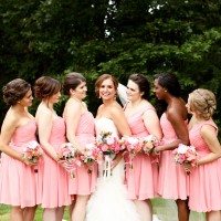 Coral Bridesmaid Dresses - Kate Wenzel Photography