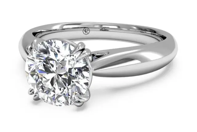 SOLITAIRE DIAMOND TULIP CATHEDRAL ENGAGEMENT RING