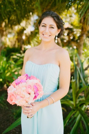 Aqua bridesmaid dress - Bluespark Photography