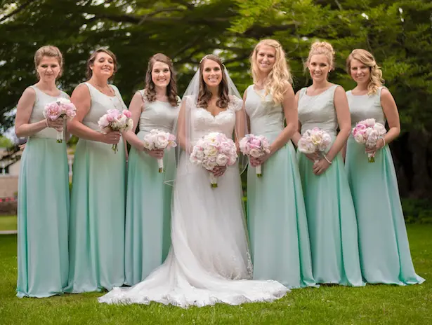 david's bridal mint bridesmaid dress