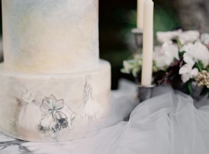 Ballet wedding cake details - Melanie Gabrielle Photography