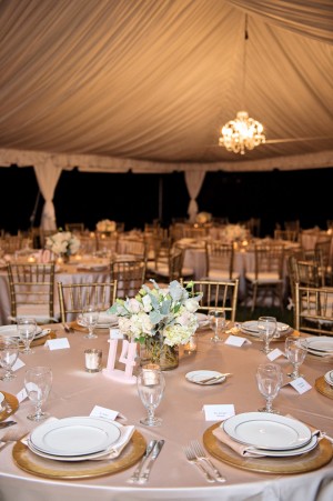 Gold wedding table setup - Kristen Weaver Photography