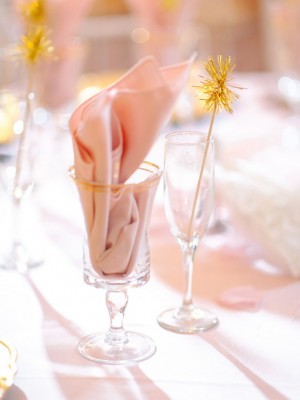 Light pink wedding table details - Pasha Belman Photography