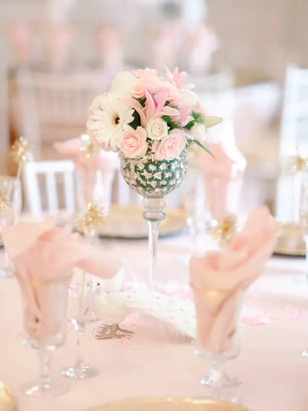 Light pink wedding table details - Pasha Belman Photography