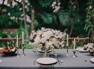 Powder pink wedding table details - Melanie Gabrielle Photography