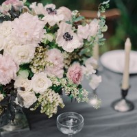 Powder pink wedding table details - Melanie Gabrielle Photography