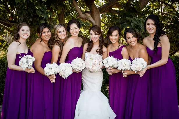 Purple bridesmaid dresses - William Innes Photography