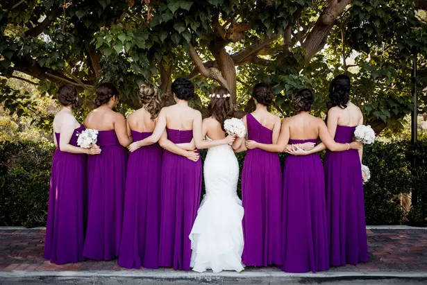 Purple bridesmaid dresses - William Innes Photography
