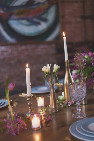 Rustic wedding table details - Kim Spath Photography