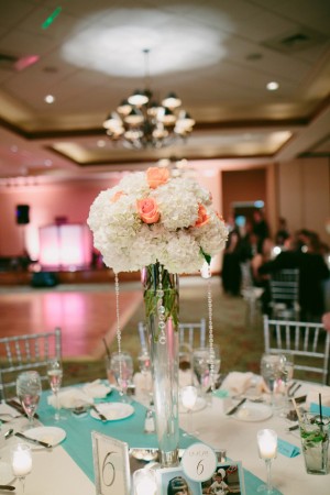 Wedding floral centerpiece - Bluespark Photography