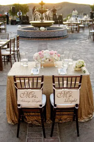 Wedding sweetheart table - William Innes Photography