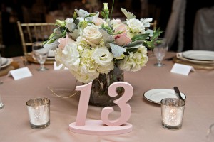 Wedding table number - Kristen Weaver Photography