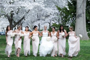 Powder pink bridesmaids dresses - Keith Cephus Photography